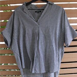 Madewell Monochrome Gingham Top